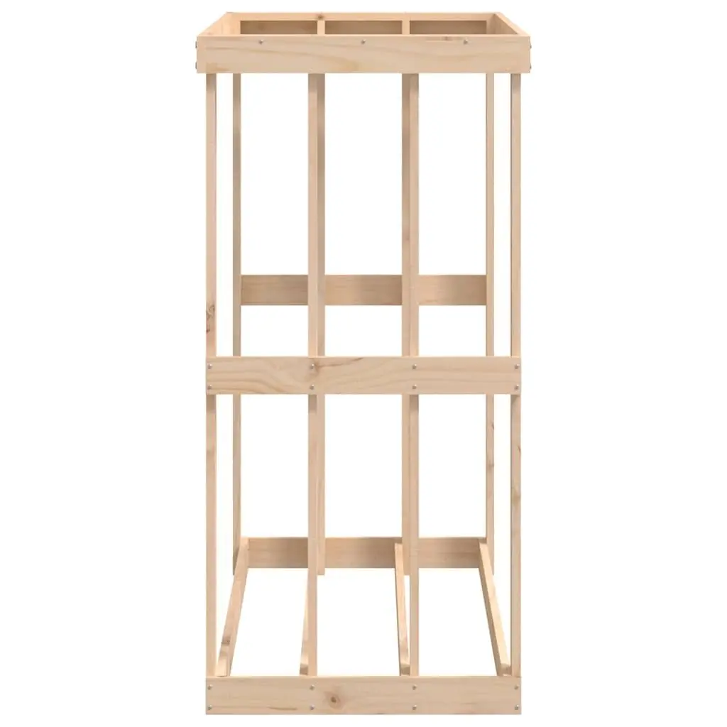 Log Holder Outdoor Solid Pine Wood Storage Stand with Planter 108 x 52 x 106 cm