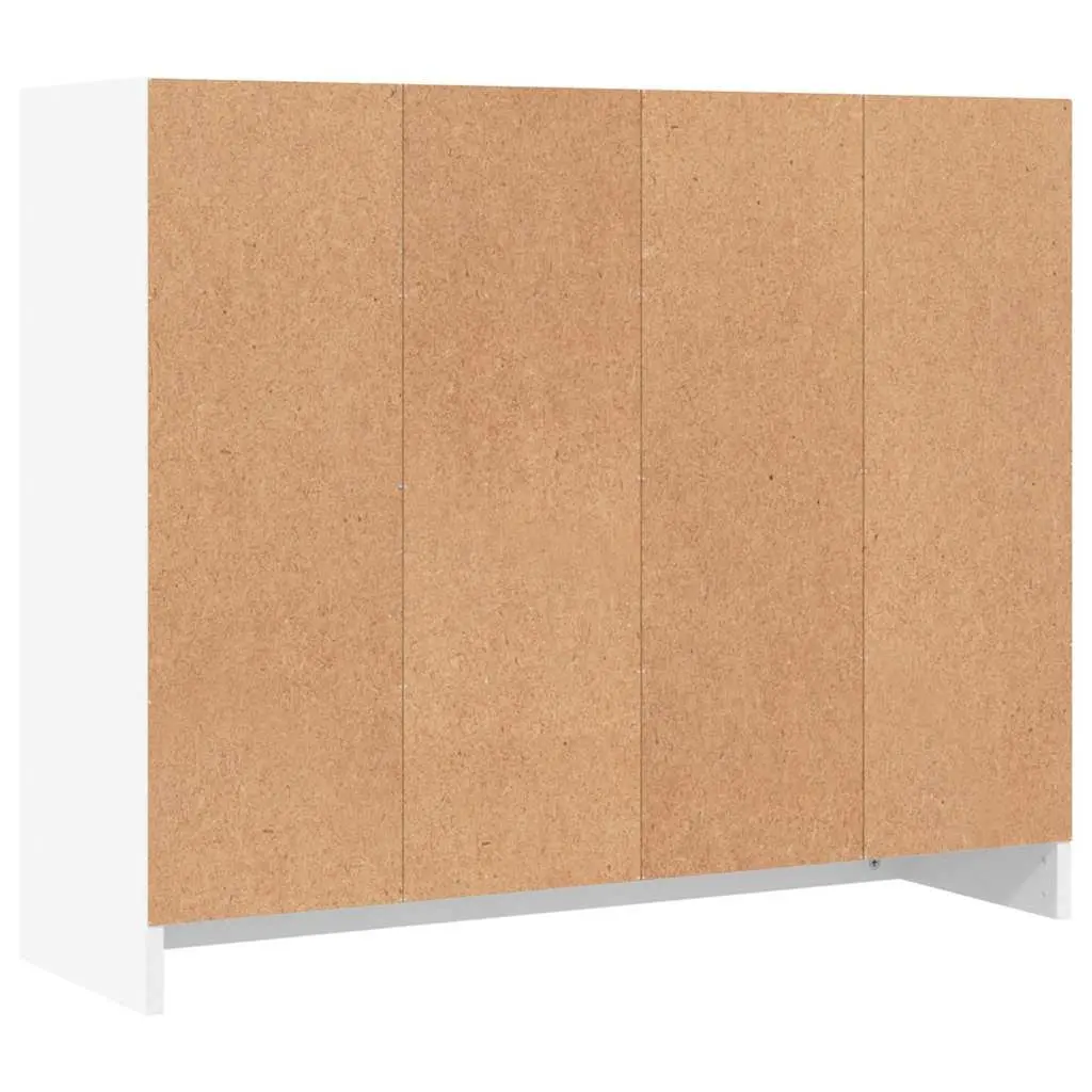 Engineered Wood Sideboard White Storage Cabinet 91x28x75cm Home Furniture