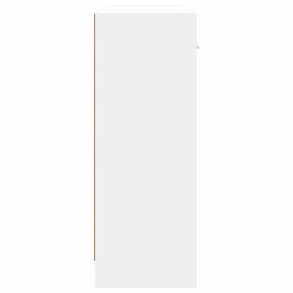 Engineered Wood Sideboard White Storage Cabinet 91x28x75cm Home Furniture