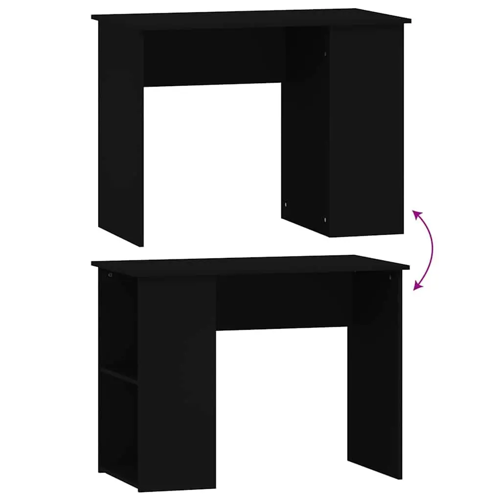Black Desk with Storage Solutions