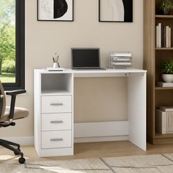 Your Friendly White Desk with 3 Drawers 102x50x76cm