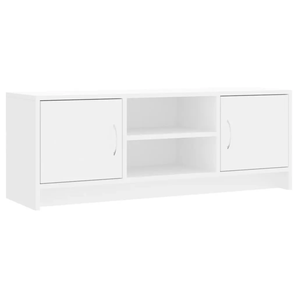 TV Cabinet White 102x30x37.5 cm Media Stand Storage Unit with Doors