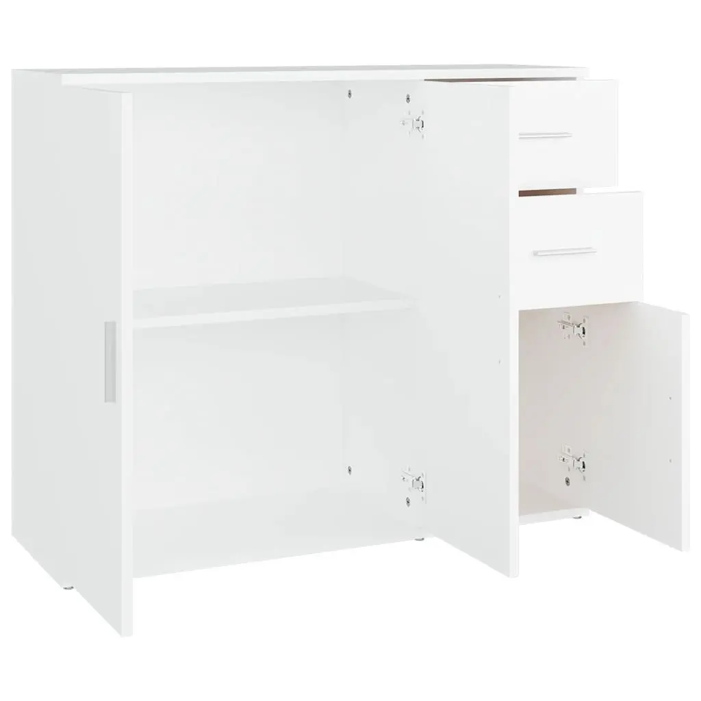 White Sideboard 91x29.5x75 cm for Easy Organization