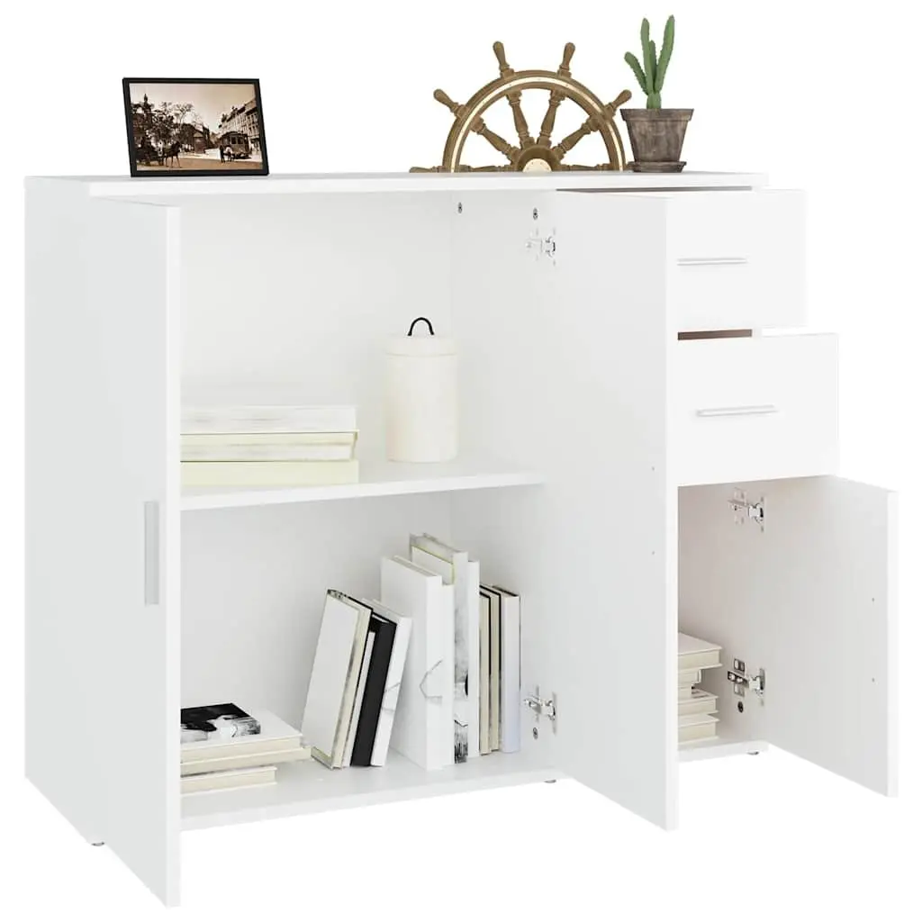 White Sideboard 91x29.5x75 cm for Easy Organization