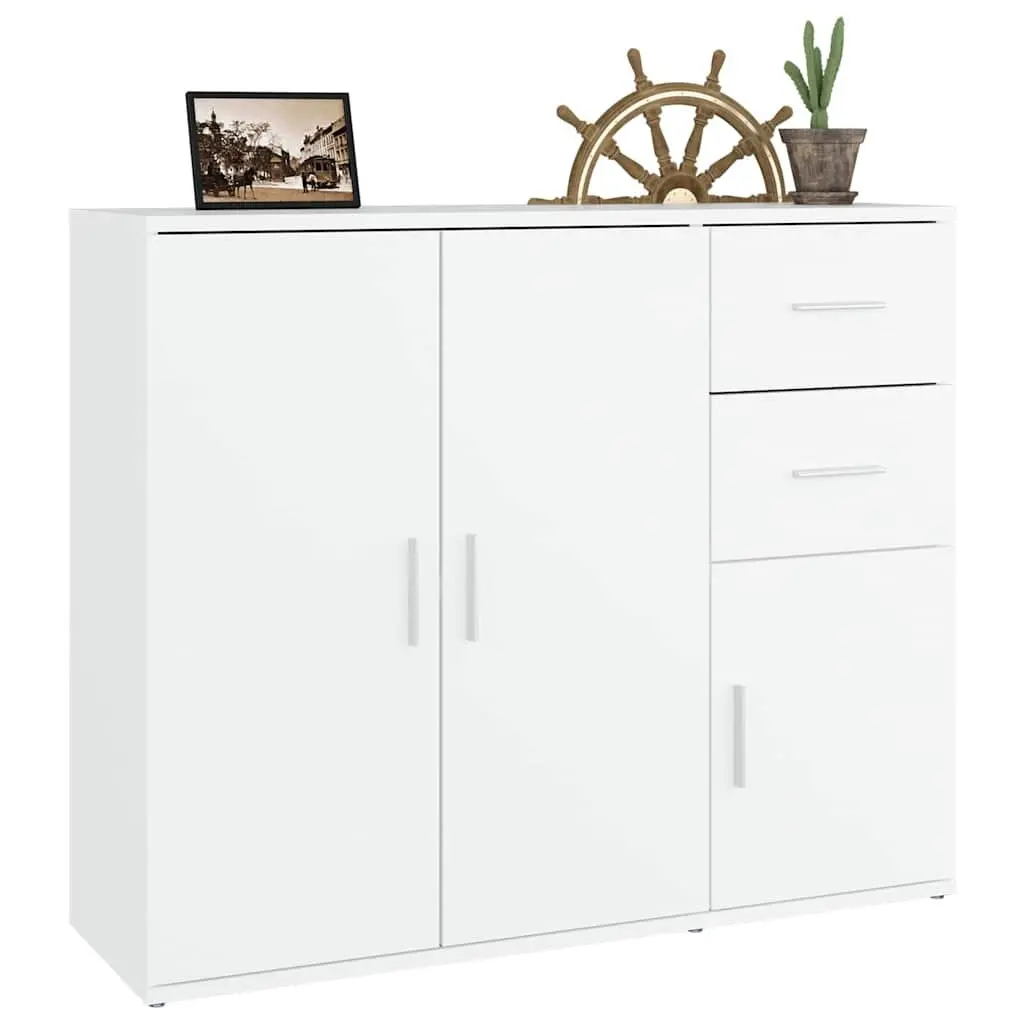 White Sideboard 91x29.5x75 cm for Easy Organization