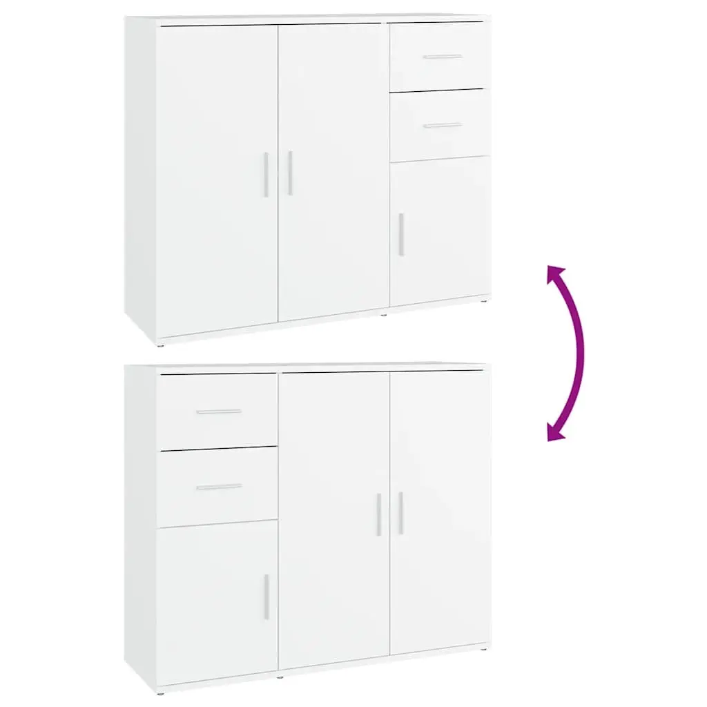 White Sideboard 91x29.5x75 cm for Easy Organization