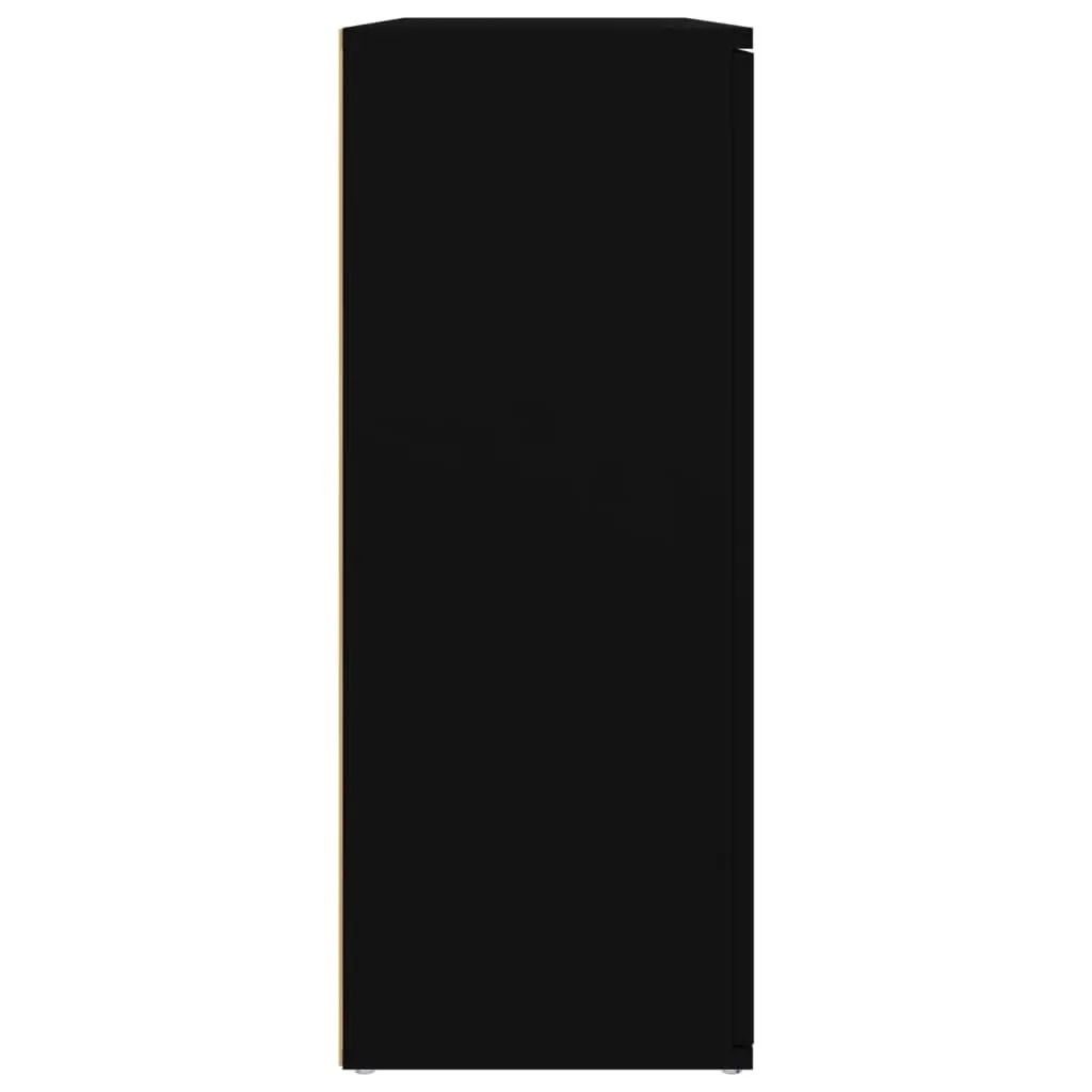 Sideboard Cabinet Black 91x29.5x75cm Storage Furniture Engineered Wood Display