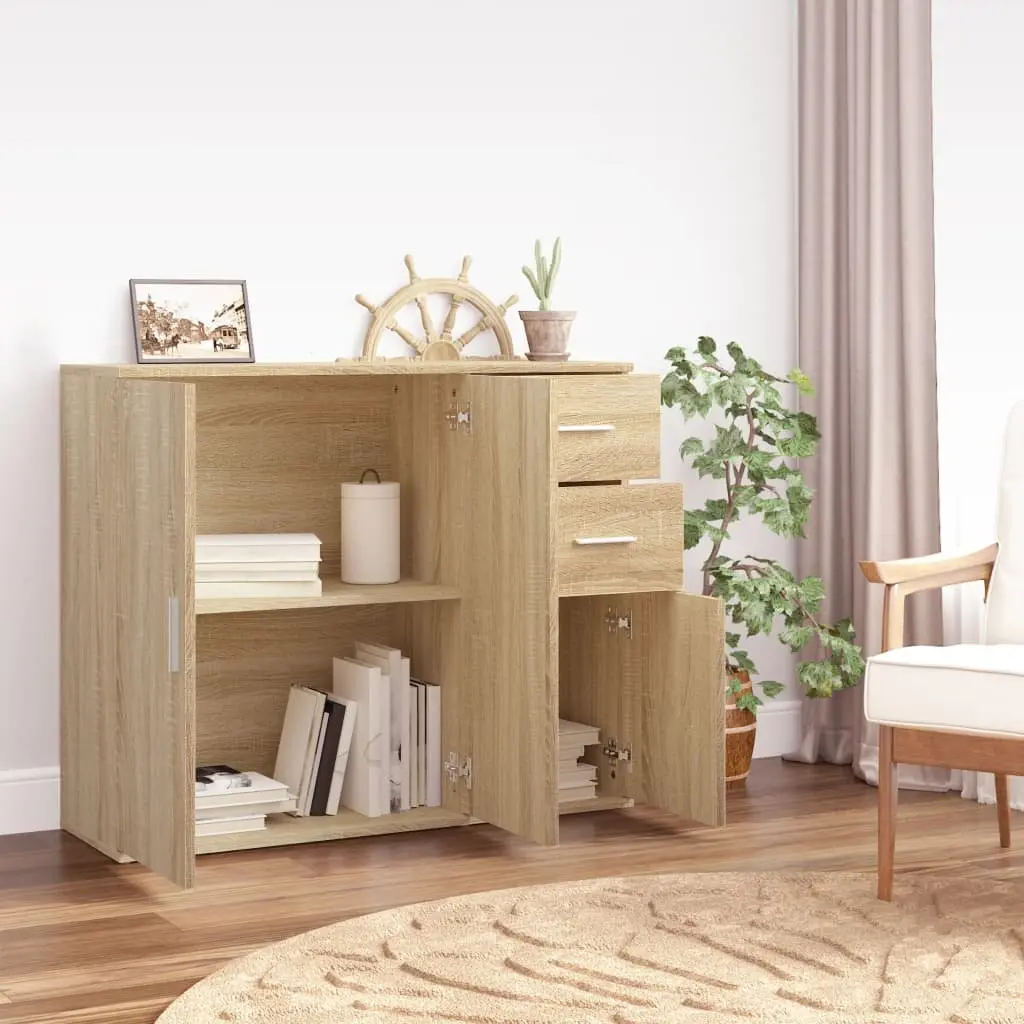 Brown Sideboard with Storage and Style 91x29.5x75cm