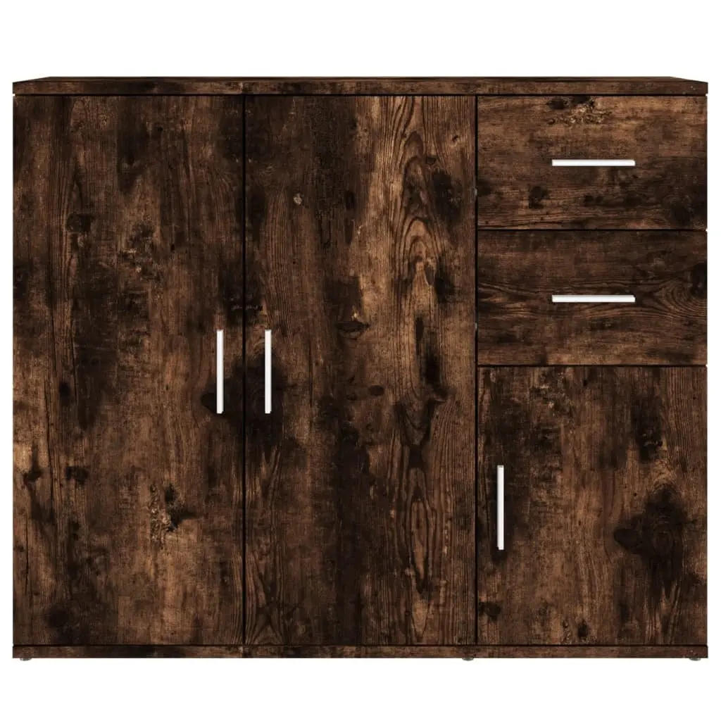 Sideboard Storage Cabinet Brown Engineered Wood 91x29.5x75cm Cupboard Buffet