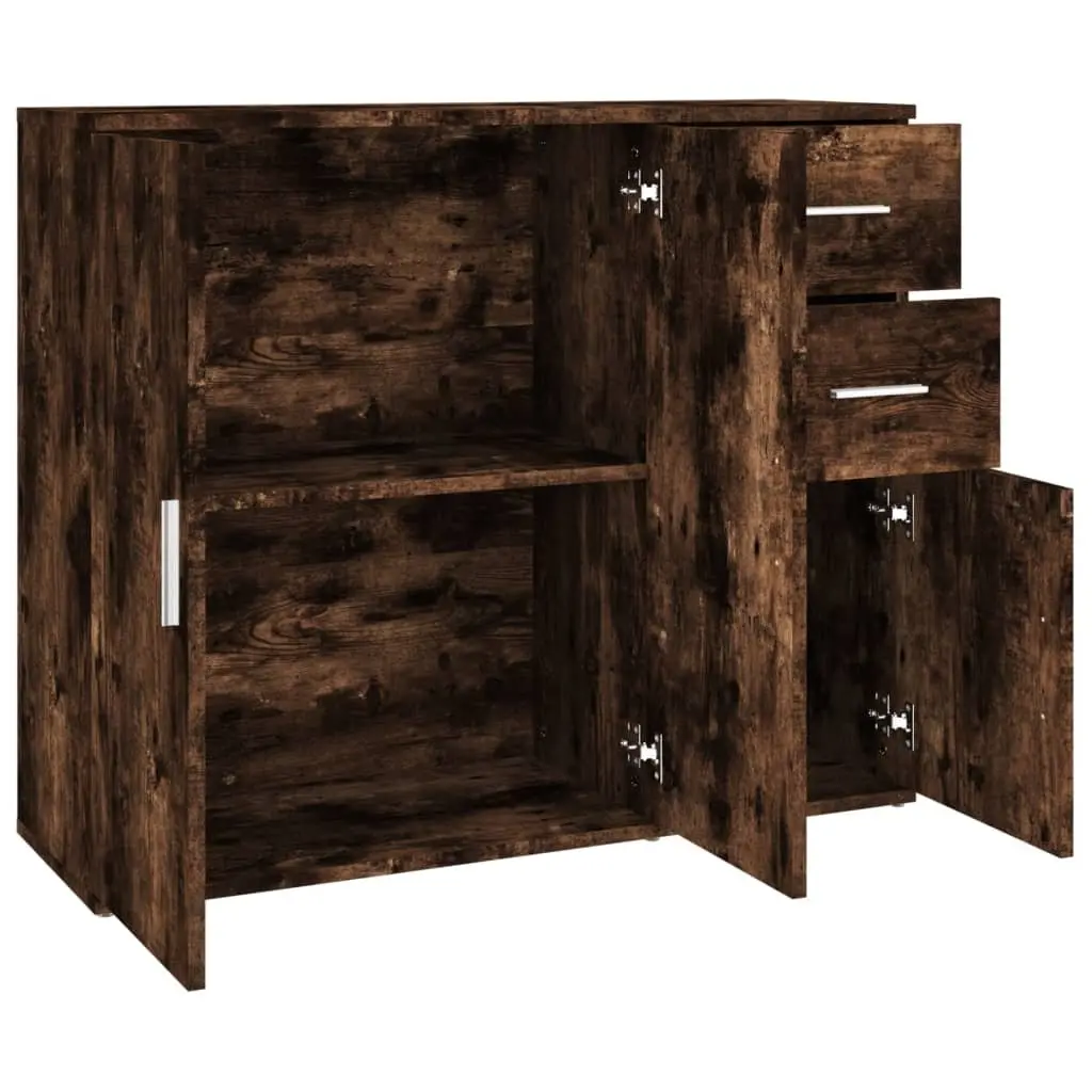 Sideboard Storage Cabinet Brown Engineered Wood 91x29.5x75cm Cupboard Buffet