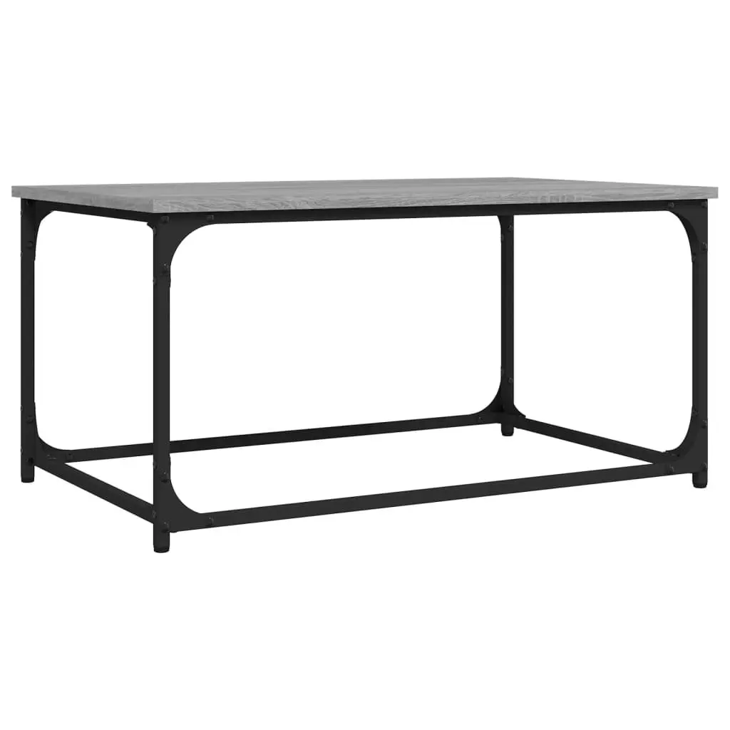 Coffee Table Grey Sonoma Engineered Wood Iron Frame 80x50x40 cm
