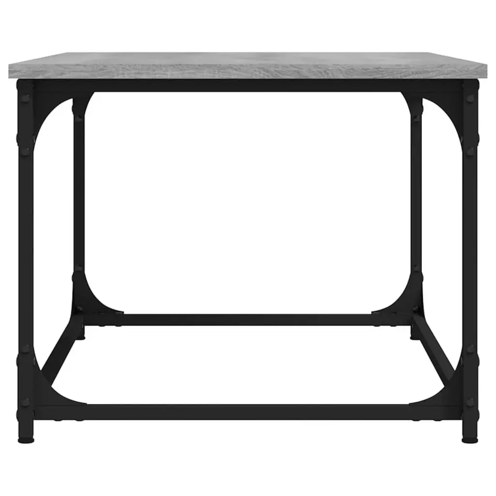 Coffee Table Grey Sonoma Engineered Wood Iron Frame 80x50x40 cm