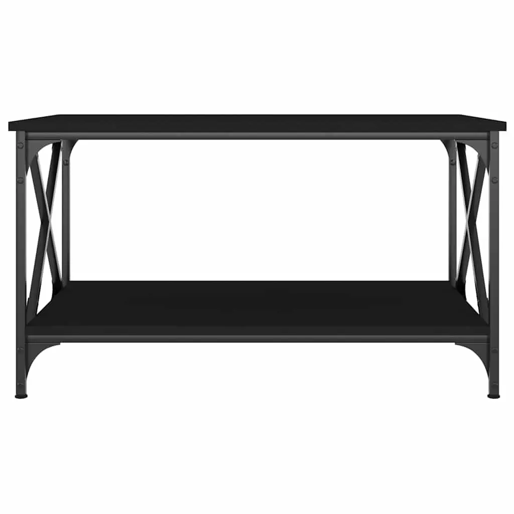 Black Coffee Table with Open Shelf for Comfort