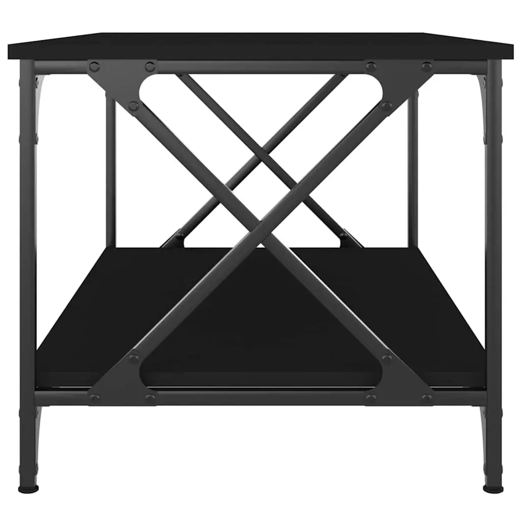 Black Coffee Table with Open Shelf for Comfort