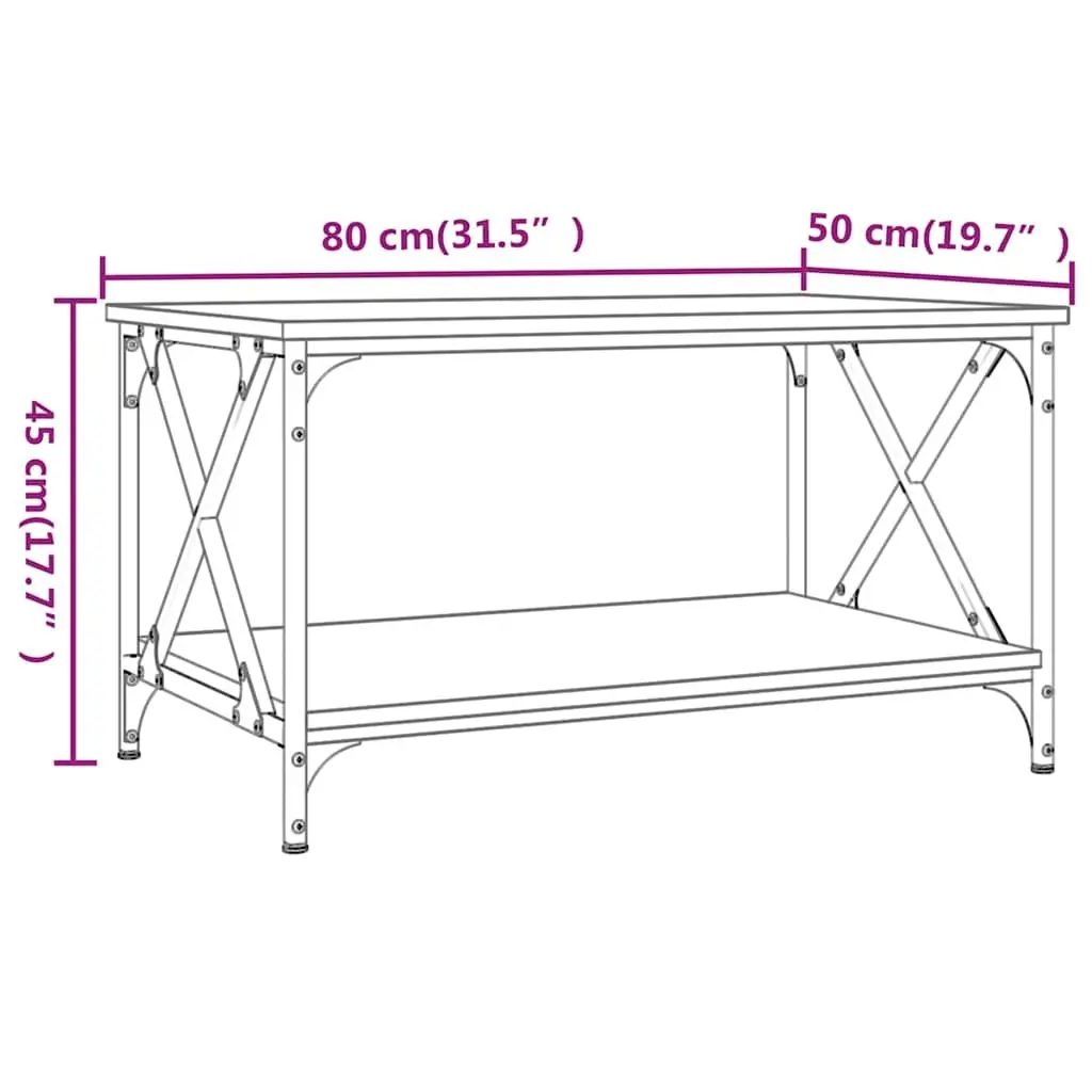 Black Coffee Table with Open Shelf for Comfort