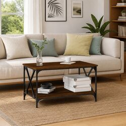 Your New Coffee Table Awaits: Brown Oak Finish