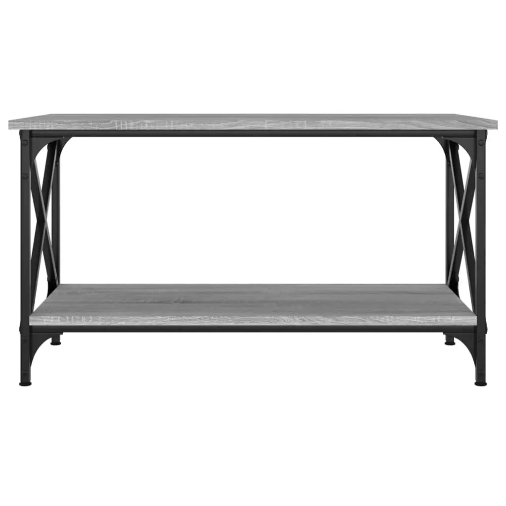 Coffee Table Grey Sonoma Open Shelf 80W x 45D x 45H cm