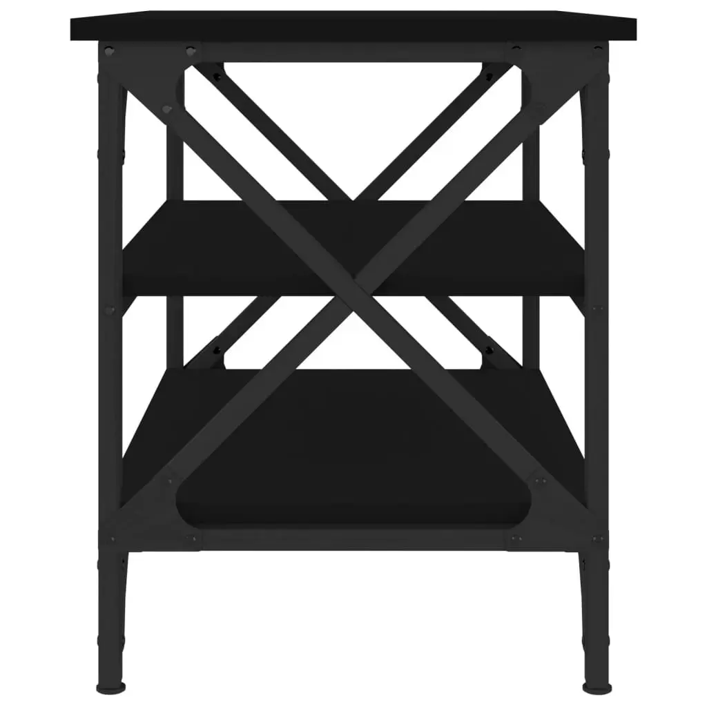 Side Table Black Industrial Style 55x38x45cm