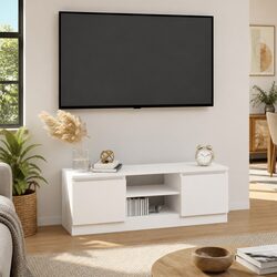 Your Friendly White TV Cabinet with Storage Solutions