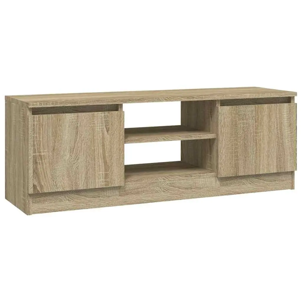 TV Cabinet Brown Engineered Wood Storage Unit 102 x 30 x 36 cm