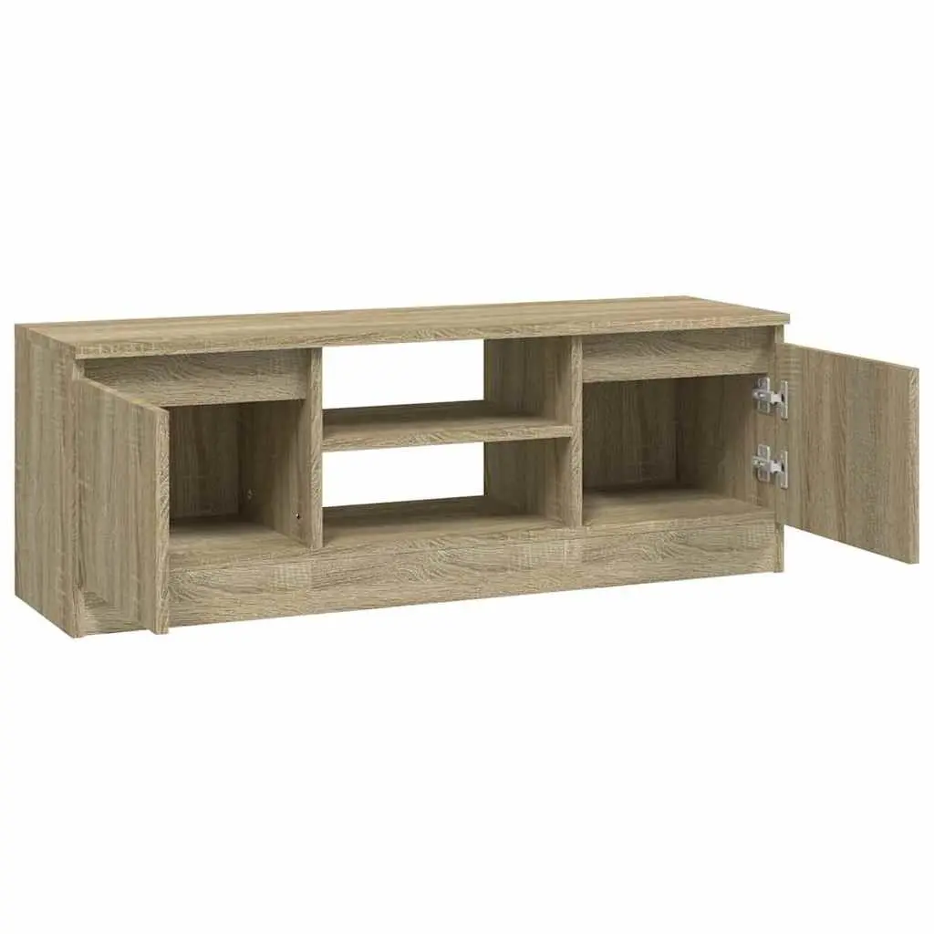 TV Cabinet Brown Engineered Wood Storage Unit 102 x 30 x 36 cm