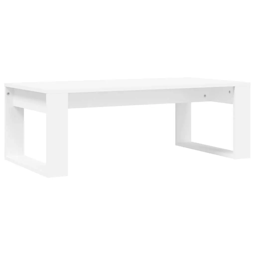 Coffee Table White Modern Design Living Room Accent Furniture Engineered Wood