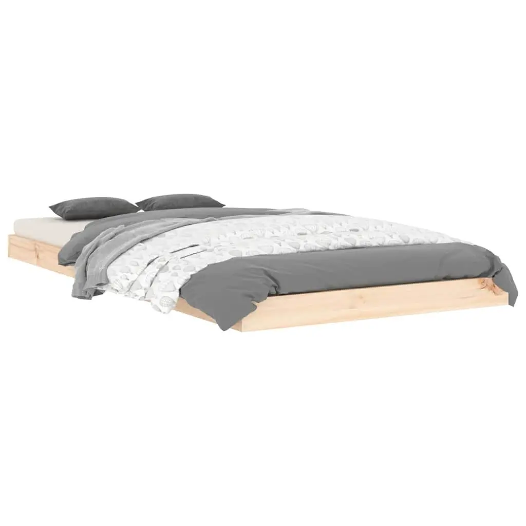 Solid Wood Pine Bed Frame 90x190 cm