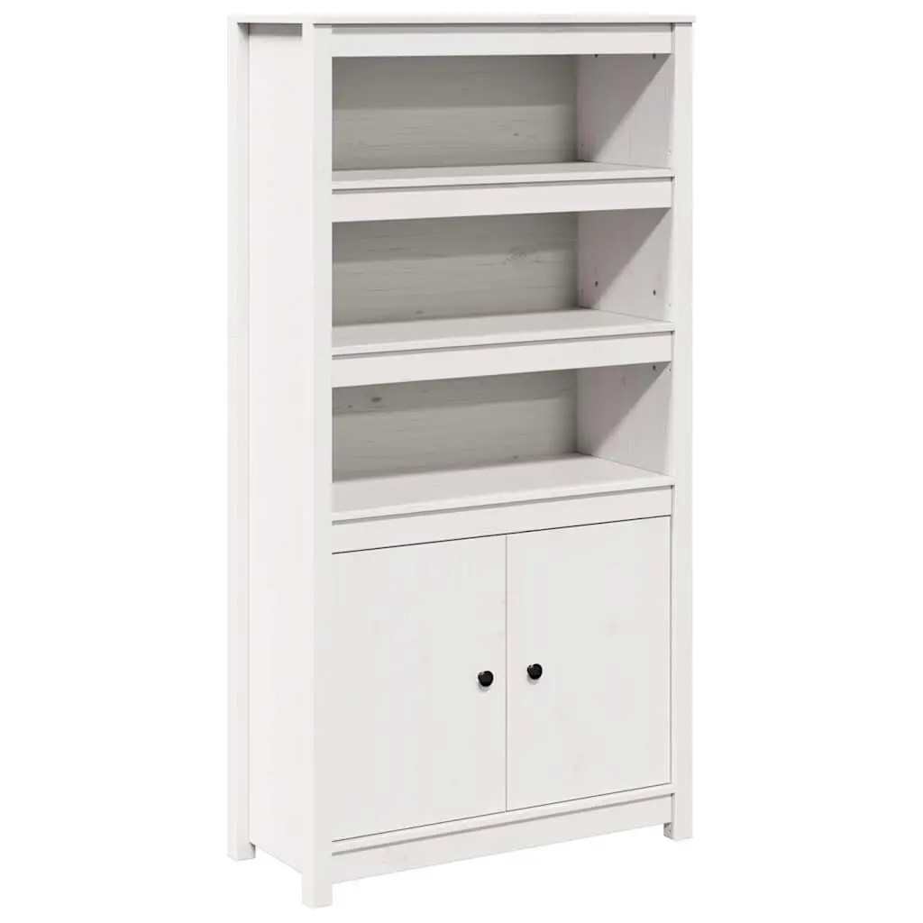 Highboard Solid Pine Wood White Storage Cabinet Sideboard with Doors Shelves