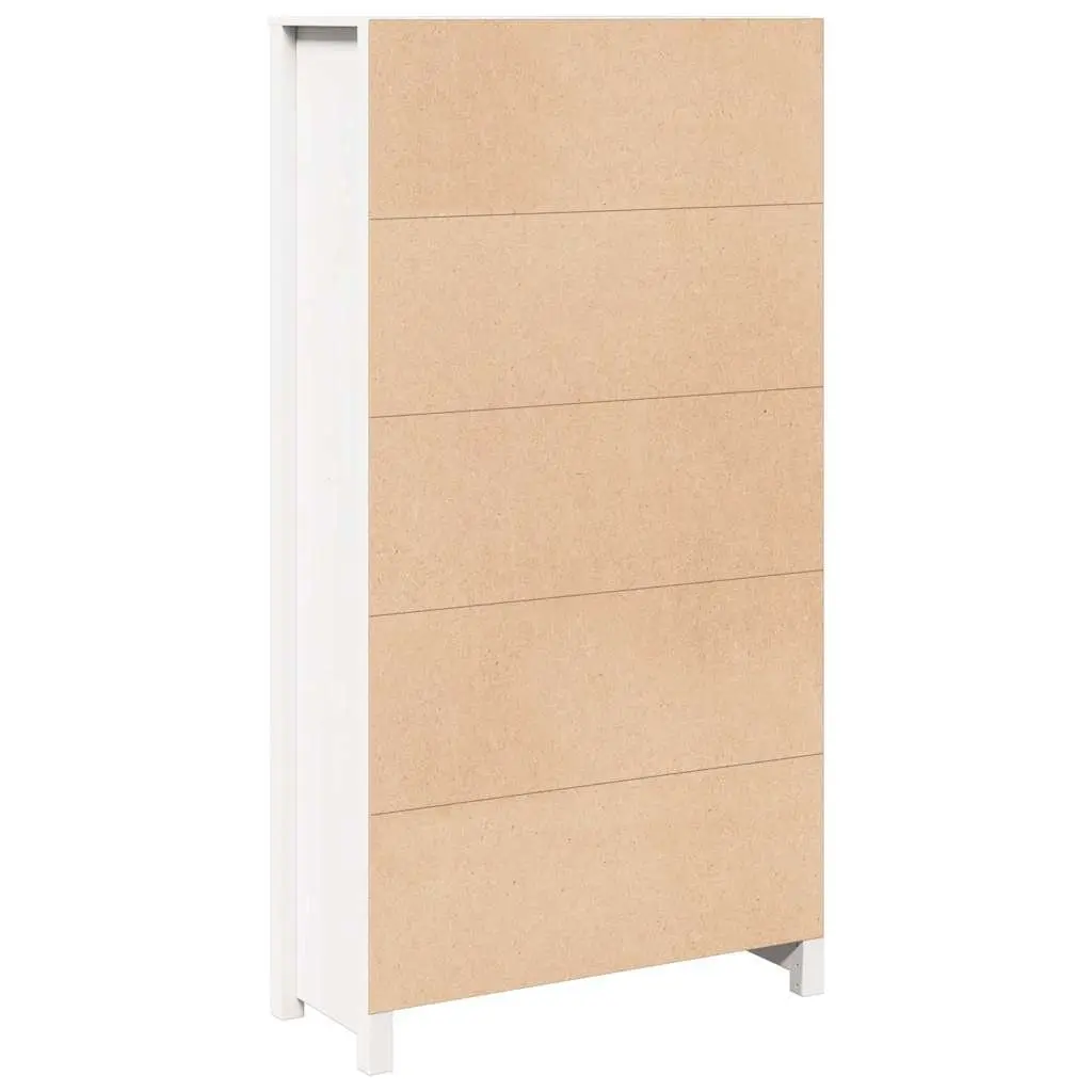 Highboard Solid Pine Wood White Storage Cabinet Sideboard with Doors Shelves