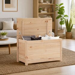 Solid Pine Wood Storage Box - Perfect for Everyday Use