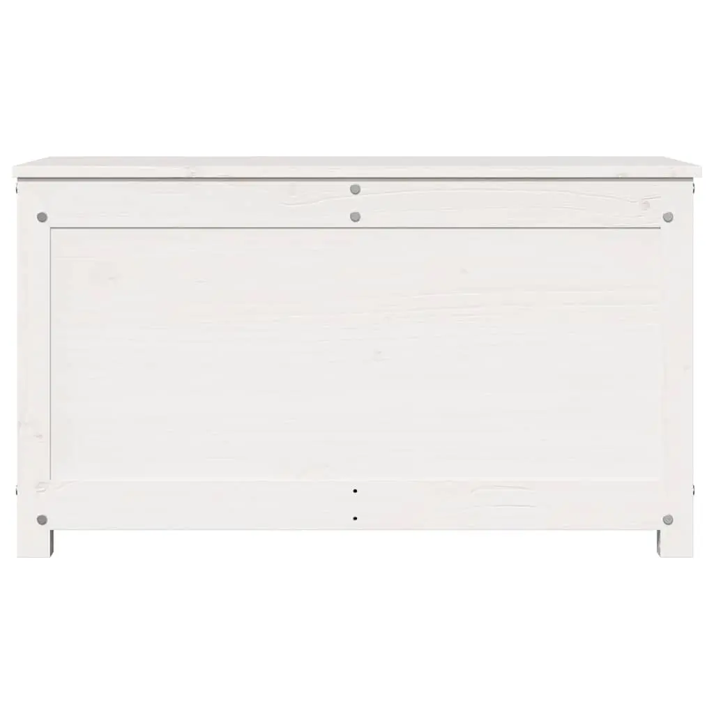 Storage Box White Solid Pine Wood 80x40x45.5cm Chest Organiser Lid Lift
