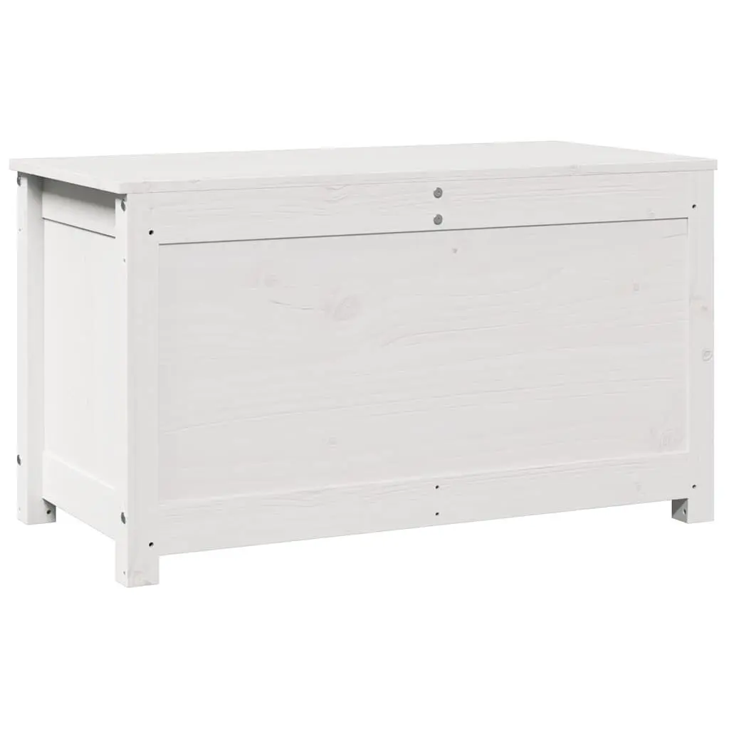Storage Box White Solid Pine Wood 80x40x45.5cm Chest Organiser Lid Lift