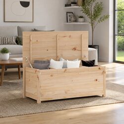 Brown Storage Box 110x50x45.5 cm with Hydraulic Lift Lid