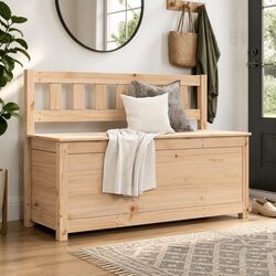 You’ll Love This Solid Pine Wood Storage Bench