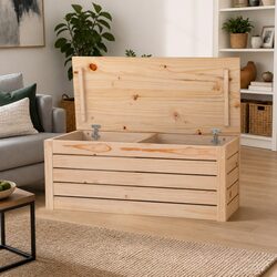 Rustic Solid Wood Storage Box for Clutter-Free Living