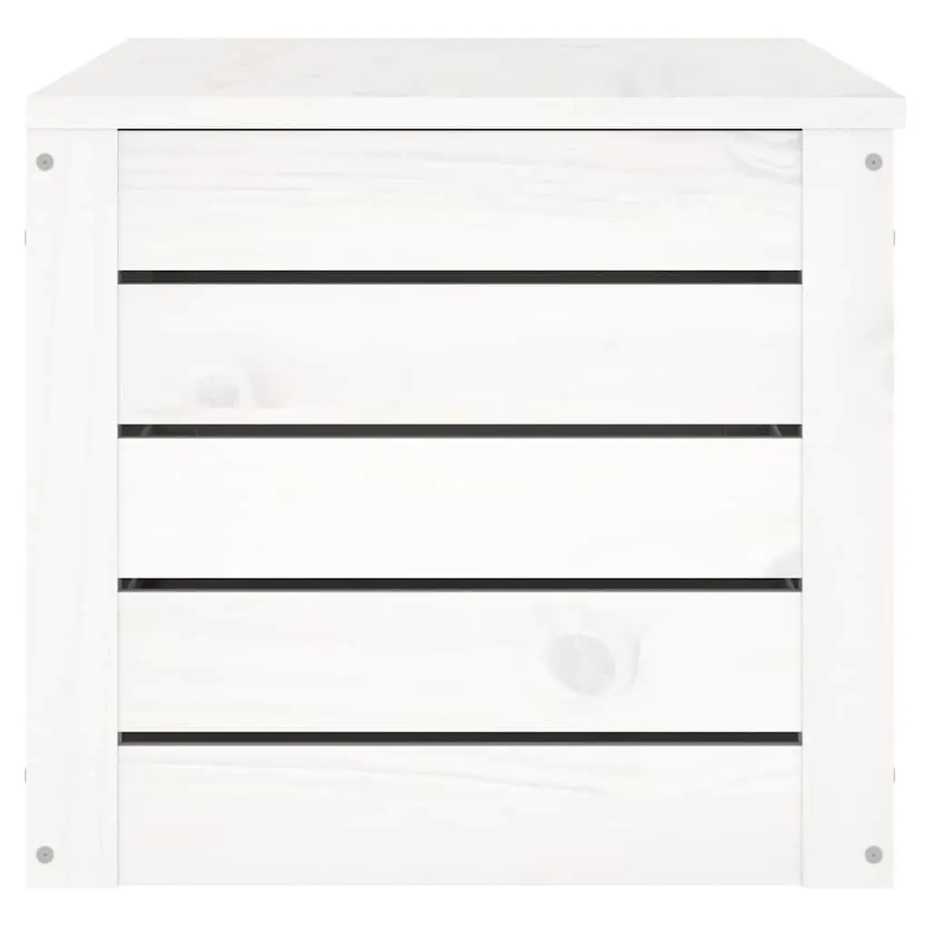 Storage Box White Solid Pine Wood 89x36.5x33 cm Chest Lid Organiser