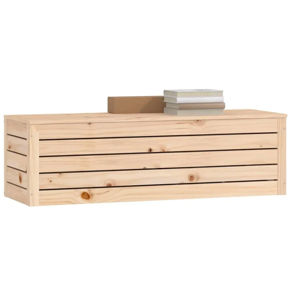 Storage Box Solid Pine Wood Chest Trunk Organiser Brown 109 x 36.5 x 33 cm