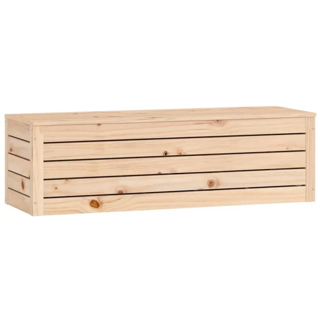 Storage Box Solid Pine Wood Chest Trunk Organiser Brown 109 x 36.5 x 33 cm