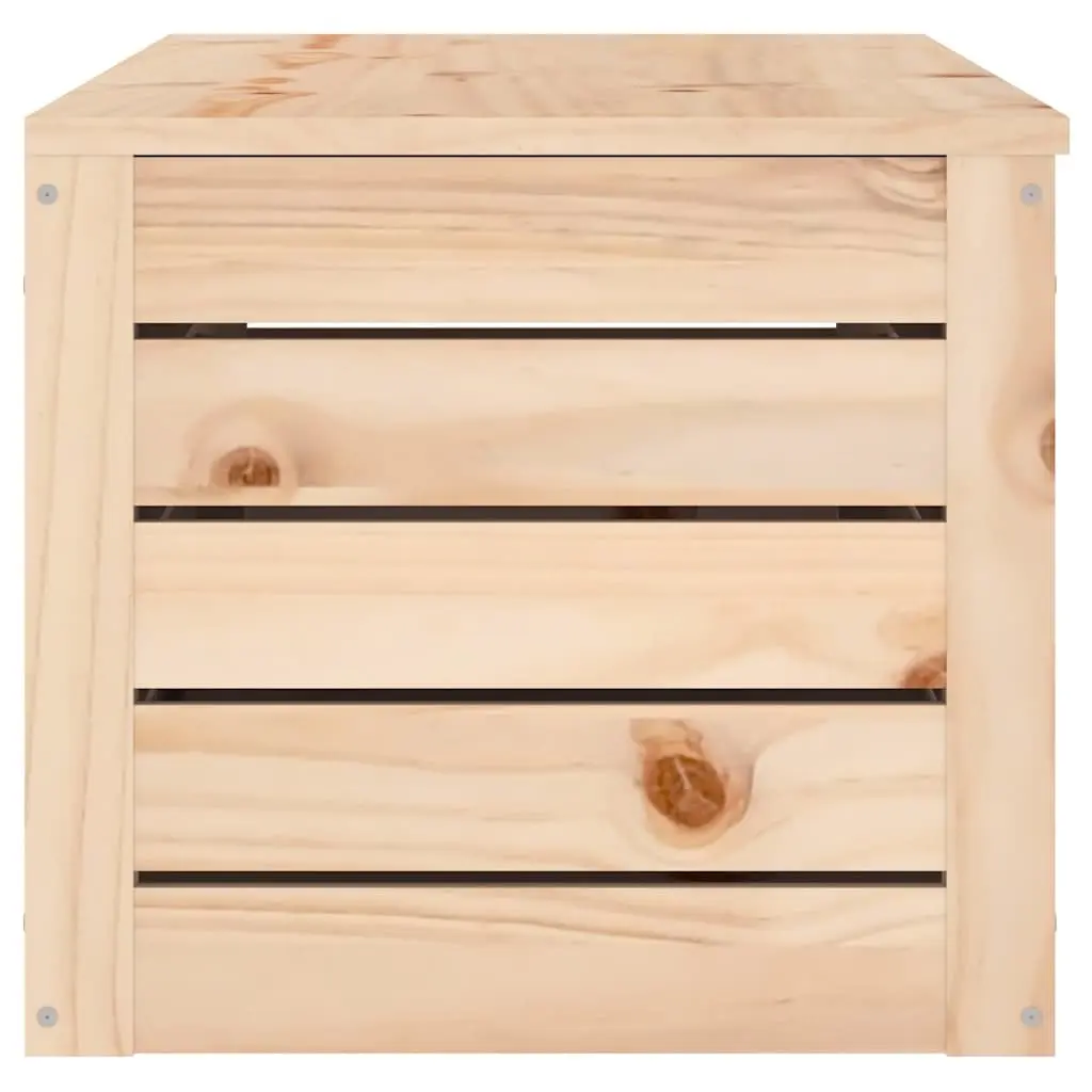 Storage Box Solid Pine Wood Chest Trunk Organiser Brown 109 x 36.5 x 33 cm