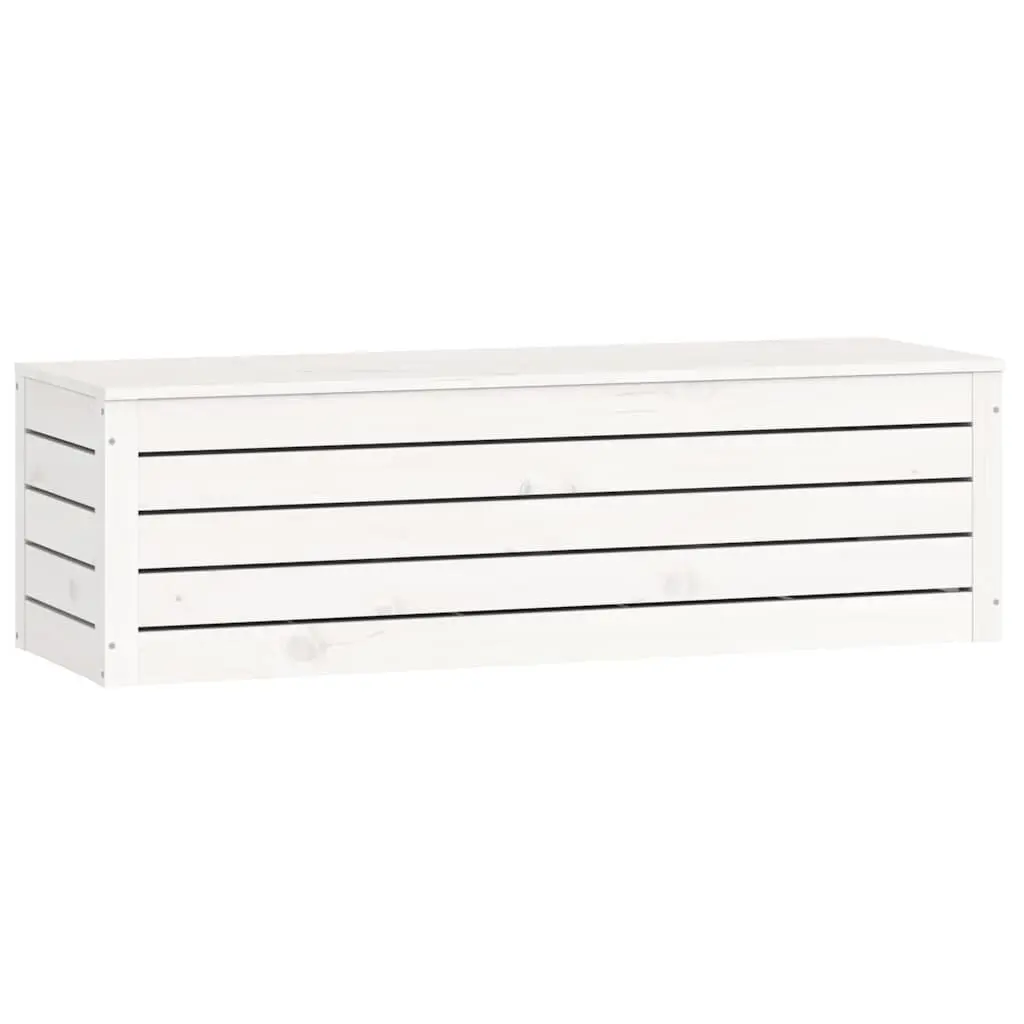 Storage Box White Solid Pine Wood 109x36.5x33cm Organiser Furniture