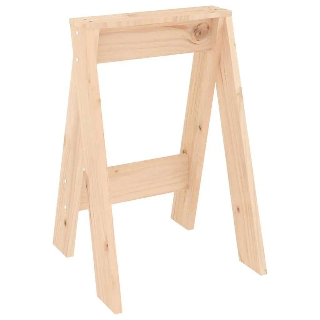Wooden Stools 2 Pieces Solid Pine Brown Rustic Design 40x40x60cm No Backrest