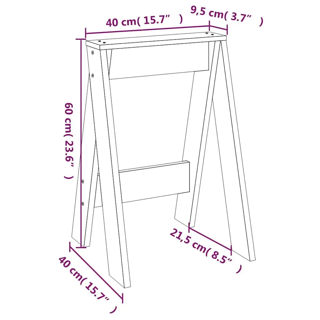 Wooden Stools 2 Pieces White 40x40x60 cm Pine Kitchen Dining Room Seating