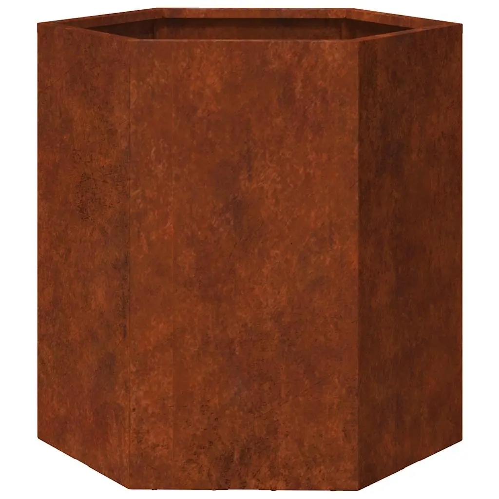 Corten Steel Planter Box Decorative 40x40x45 cm Outdoor Garden Flower Pot