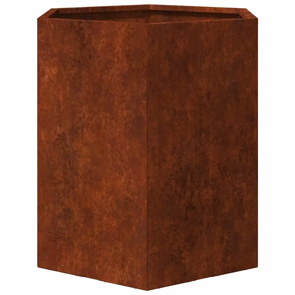 Corten Steel Planter Box Decorative 40x40x45 cm Outdoor Garden Flower Pot