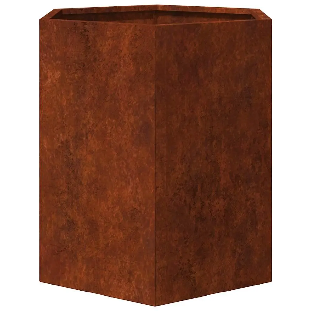 Corten Steel Planter Box Decorative 40x40x45 cm Outdoor Garden Flower Pot