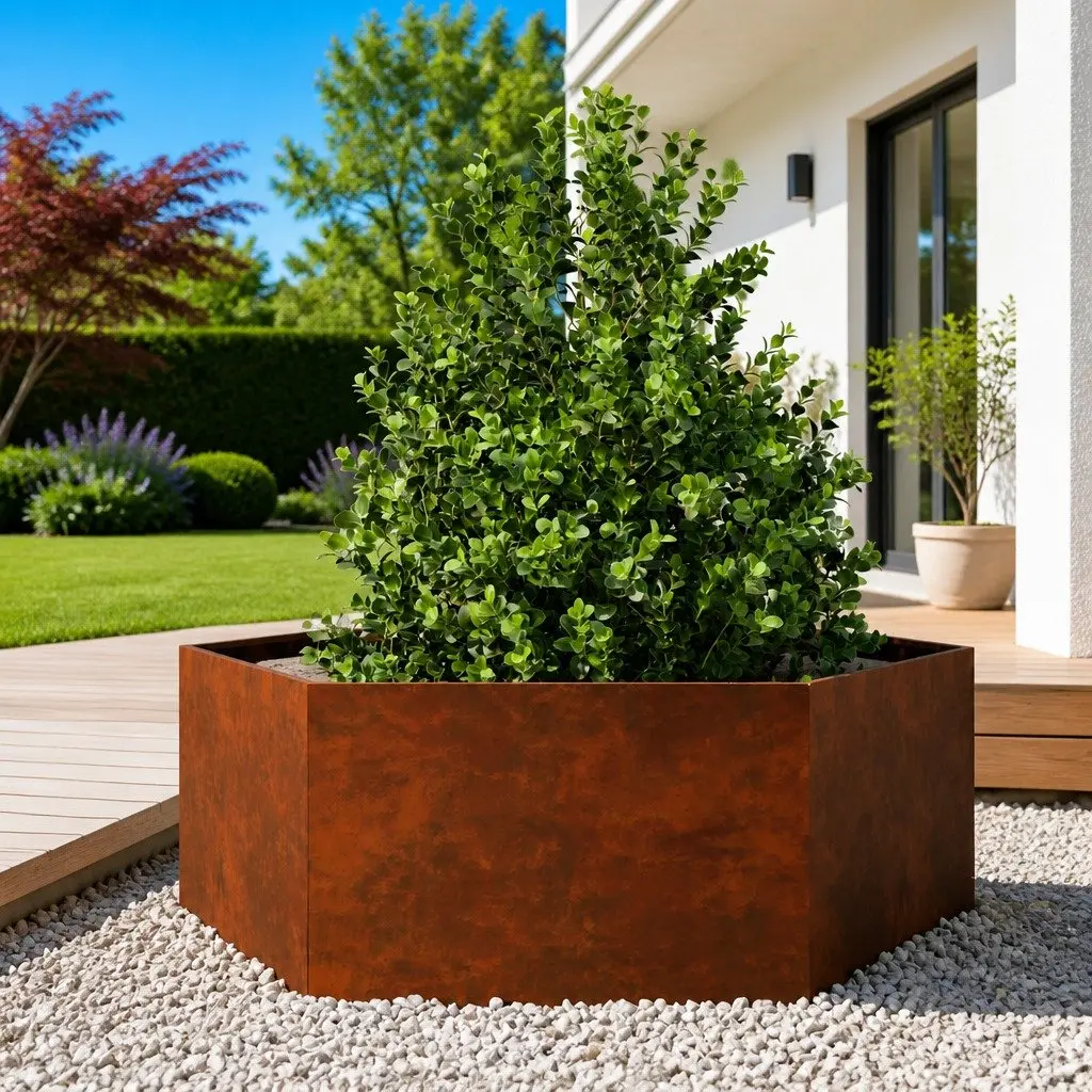 Planter Box Large Weathering Steel Raised Bed 138x120x45 cm