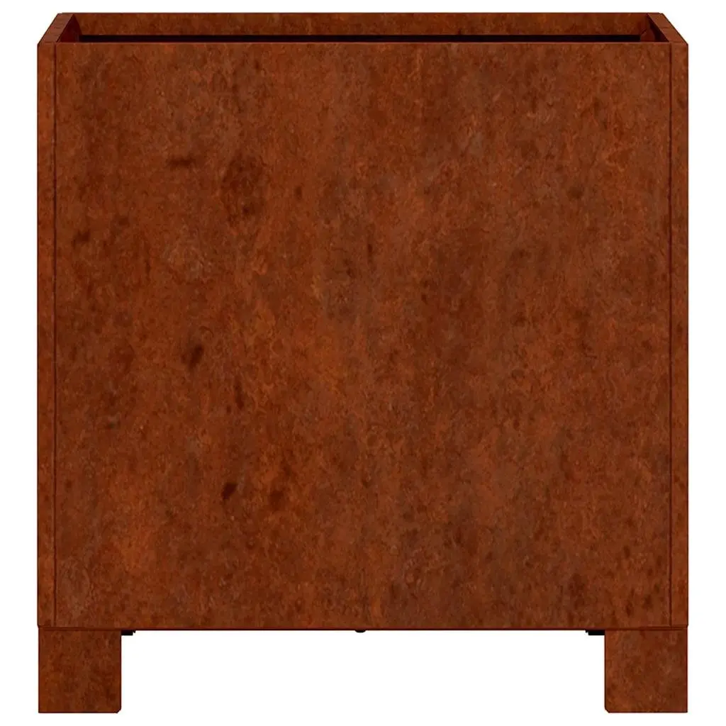 Planter with Legs Durable Corten Steel 30cm Garden Flower Box Outdoor Patio Decoration