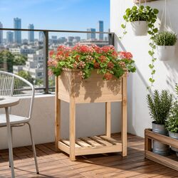 Your Perfect Gardening Companion: Wooden Planter 54x54x81cm