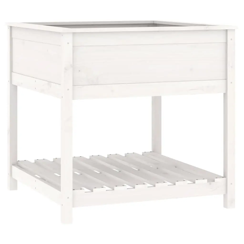 Wooden Planter with Shelf
