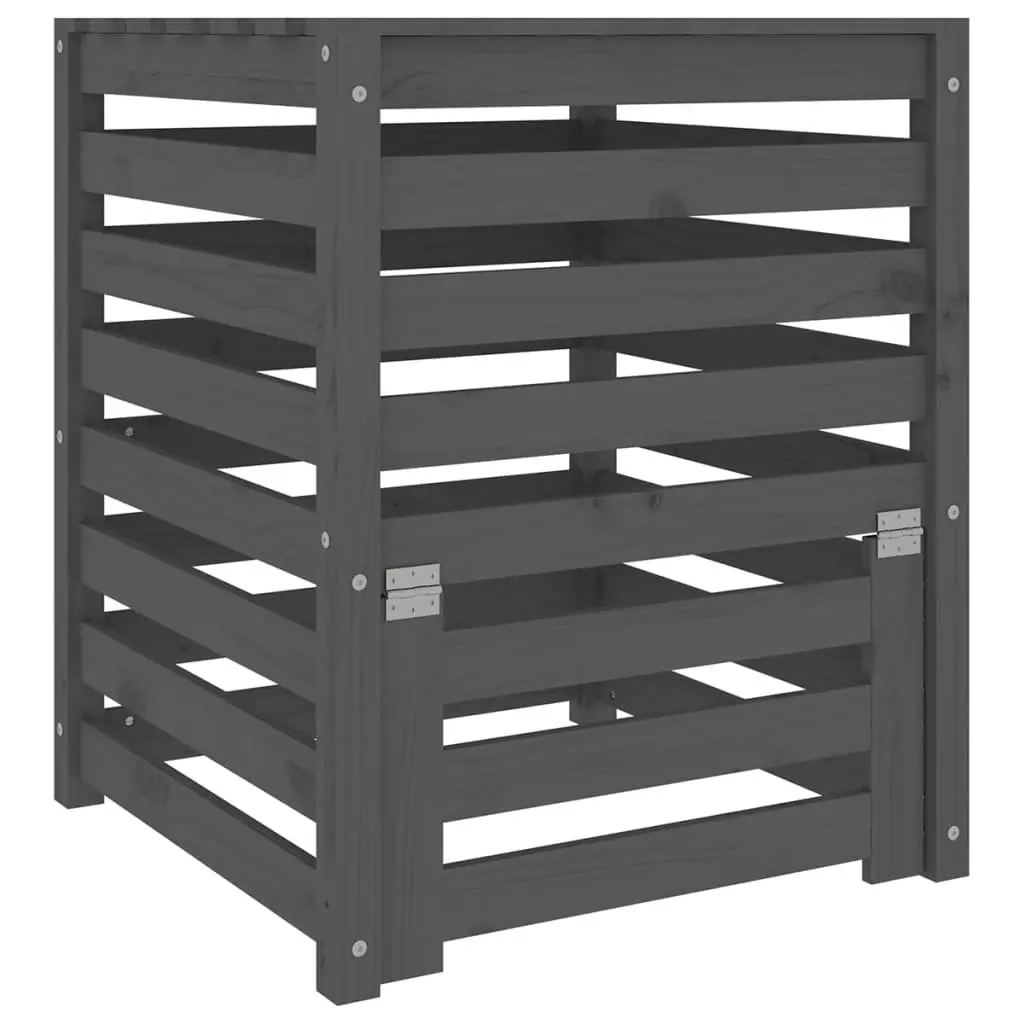 Wooden Composter Bin Large Capacity Grey 63.5cm